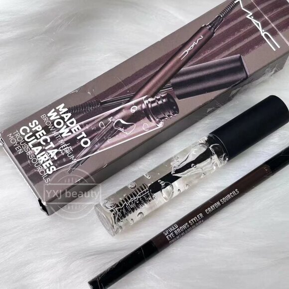 New MAC Made To Wow Brow Kit: Medium~Spiked/Clear~Full Size~Discontinued - Picture 2 of 4